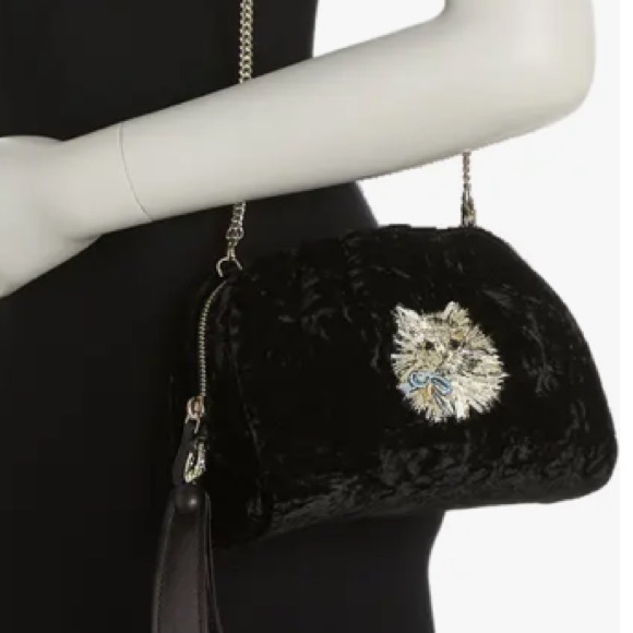 Kate Spade NWT Party Velvet Cat Clutch - Picture 11 of 14